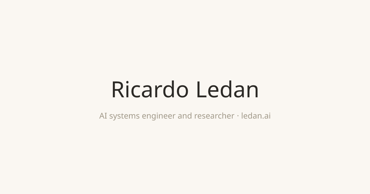 Ricardo Ledan — ledan.ai